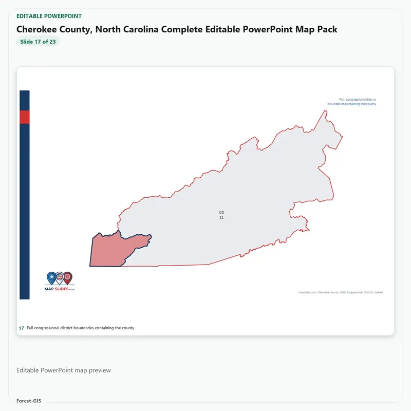 Cherokee County, North Carolina Editable Map Pack - Image 5