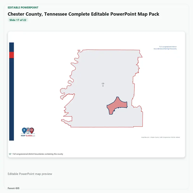 Chester County, Tennessee Editable Map Pack - Image 5