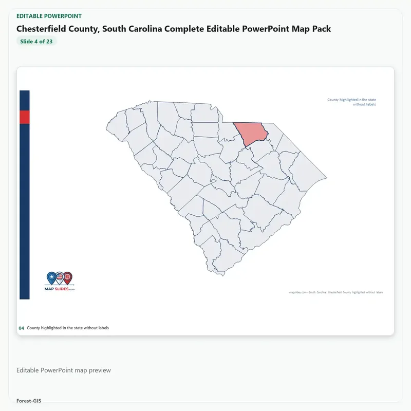 Chesterfield County, South Carolina Editable Map Pack - Image 4