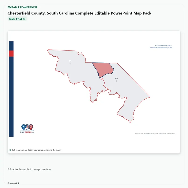 Chesterfield County, South Carolina Editable Map Pack - Image 5