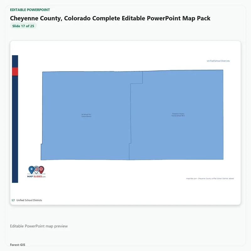 Cheyenne County, Colorado Editable Map Pack - Image 5