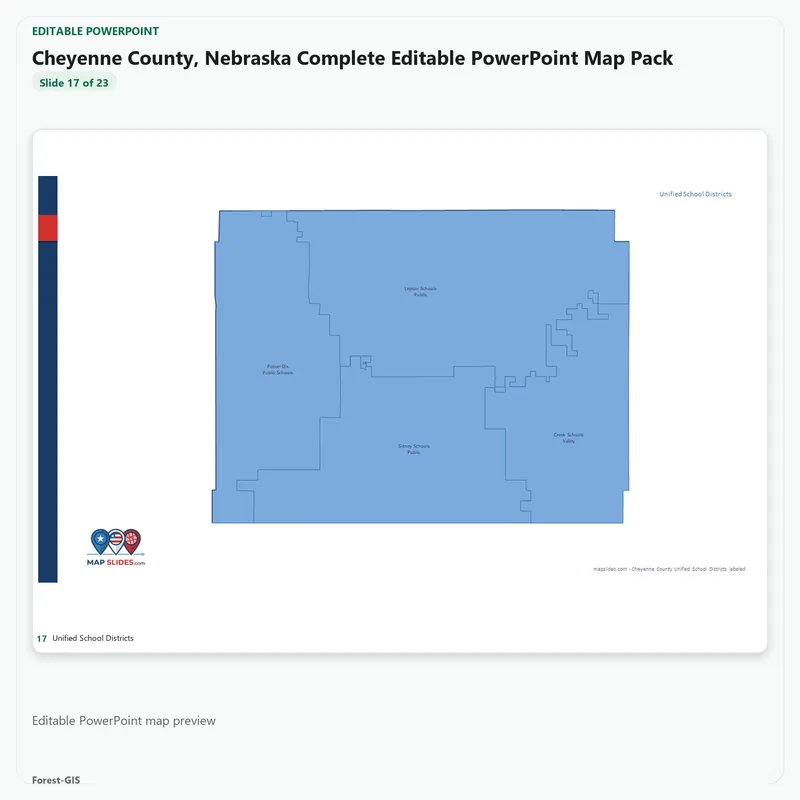 Cheyenne County, Nebraska Editable Map Pack - Image 5