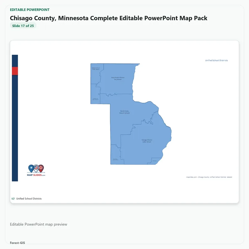 Chisago County, Minnesota Editable Map Pack - Image 5