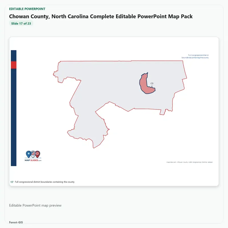 Chowan County, North Carolina Editable Map Pack - Image 5