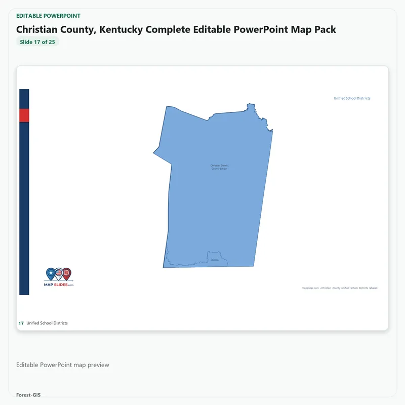 Christian County, Kentucky Editable Map Pack - Image 5