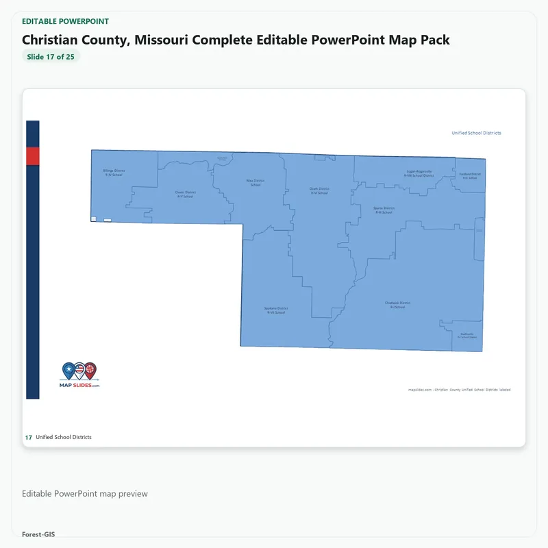 Christian County, Missouri Editable Map Pack - Image 5