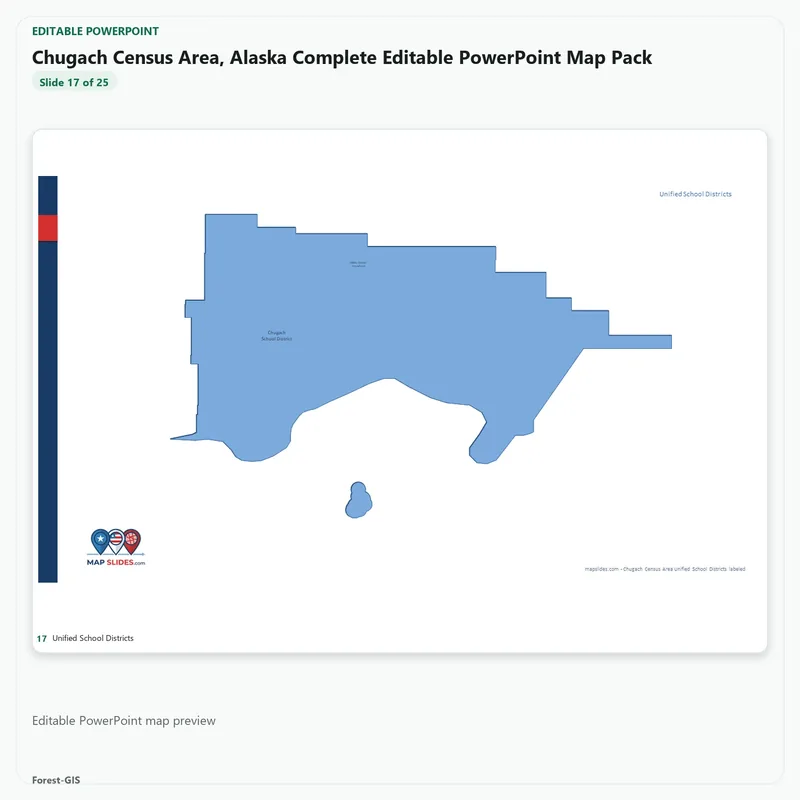 Chugach Census Area, Alaska Editable Map Pack - Image 5