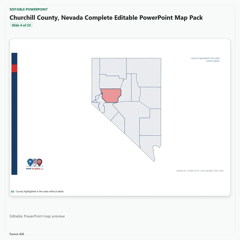Churchill County, Nevada Editable Map Pack - Image 4