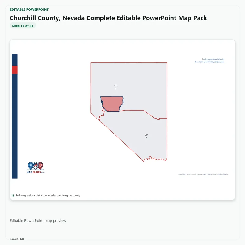 Churchill County, Nevada Editable Map Pack - Image 5