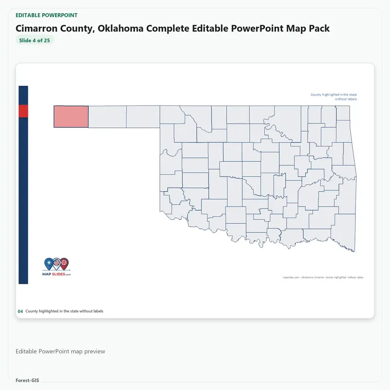 Cimarron County, Oklahoma Editable Map Pack - Image 4
