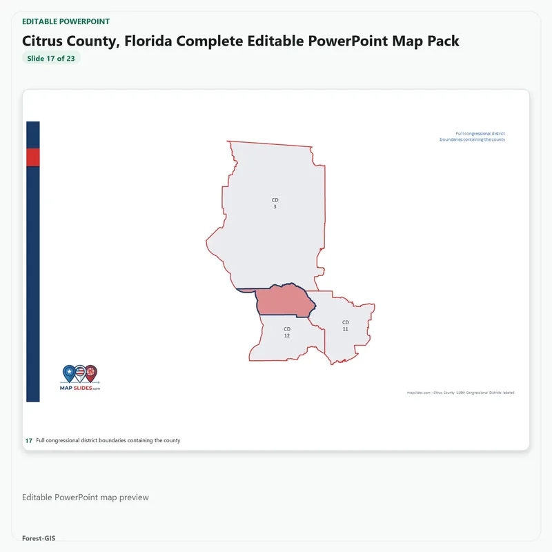 Citrus County, Florida Editable Map Pack - Image 5