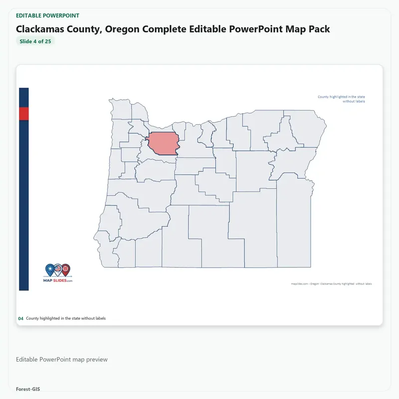 Clackamas County, Oregon Editable Map Pack - Image 4