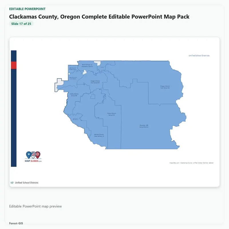 Clackamas County, Oregon Editable Map Pack - Image 5
