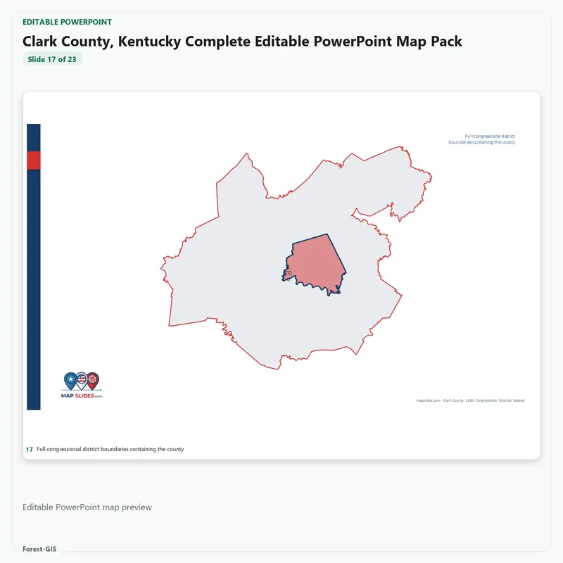 Clark County, Kentucky Editable Map Pack - Image 5