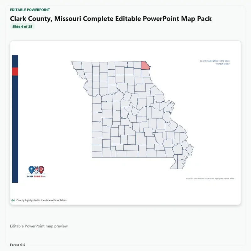 Clark County, Missouri Editable Map Pack - Image 4
