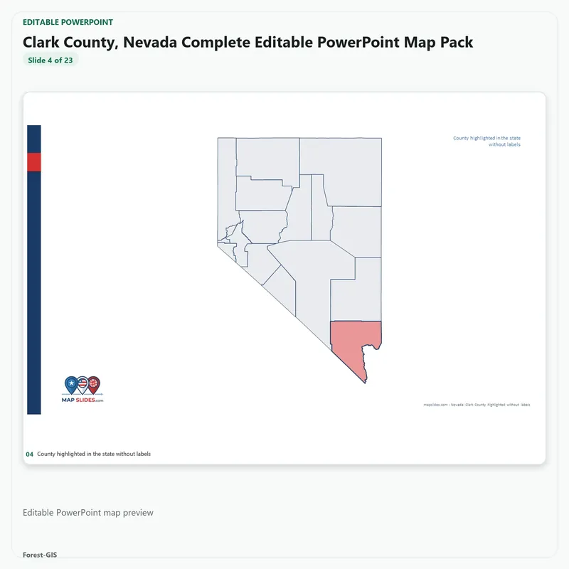 Clark County, Nevada Editable Map Pack - Image 4