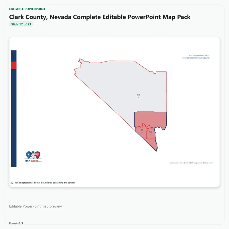 Clark County, Nevada Editable Map Pack - Image 5