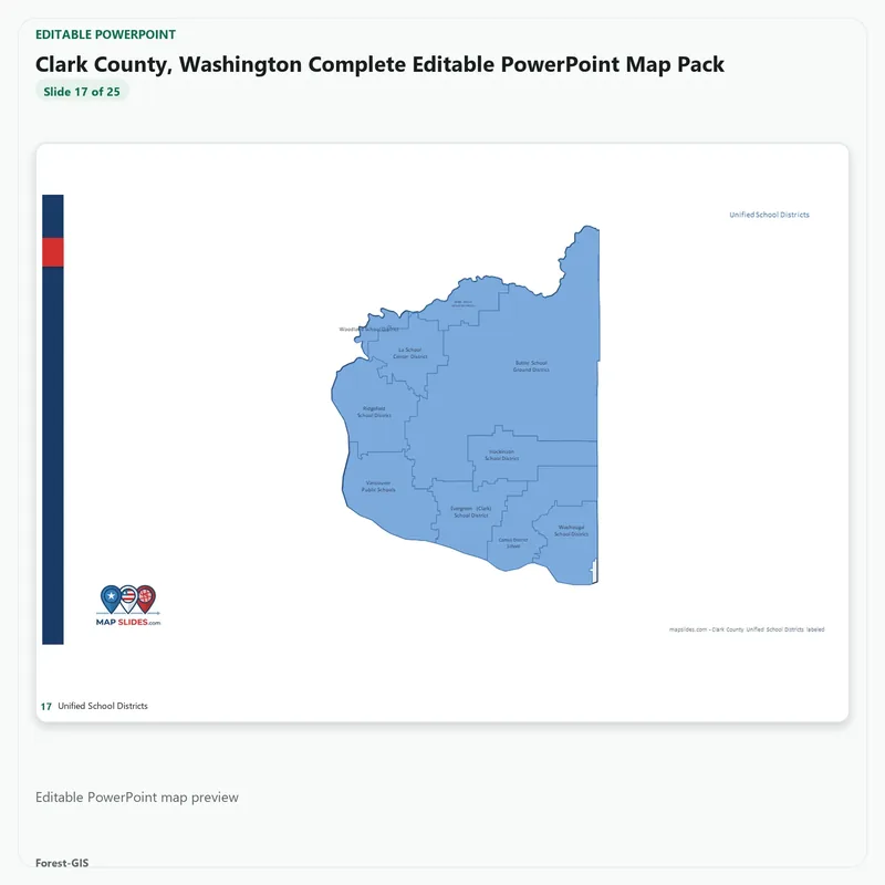 Clark County, Washington Editable Map Pack - Image 5