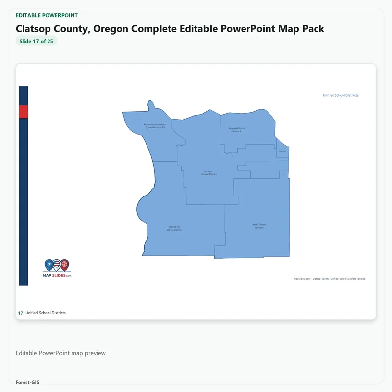 Clatsop County, Oregon Editable Map Pack - Image 5