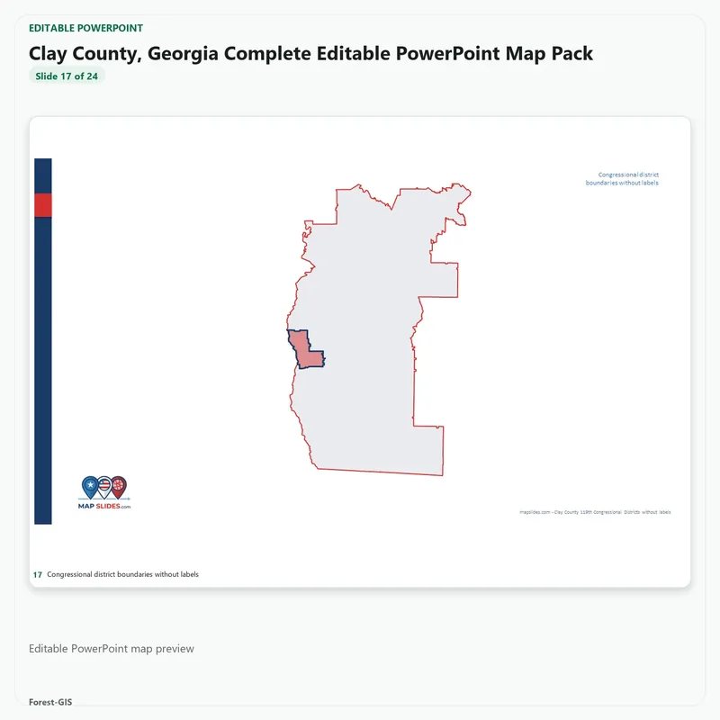 Clay County, Georgia Editable Map Pack - Image 5