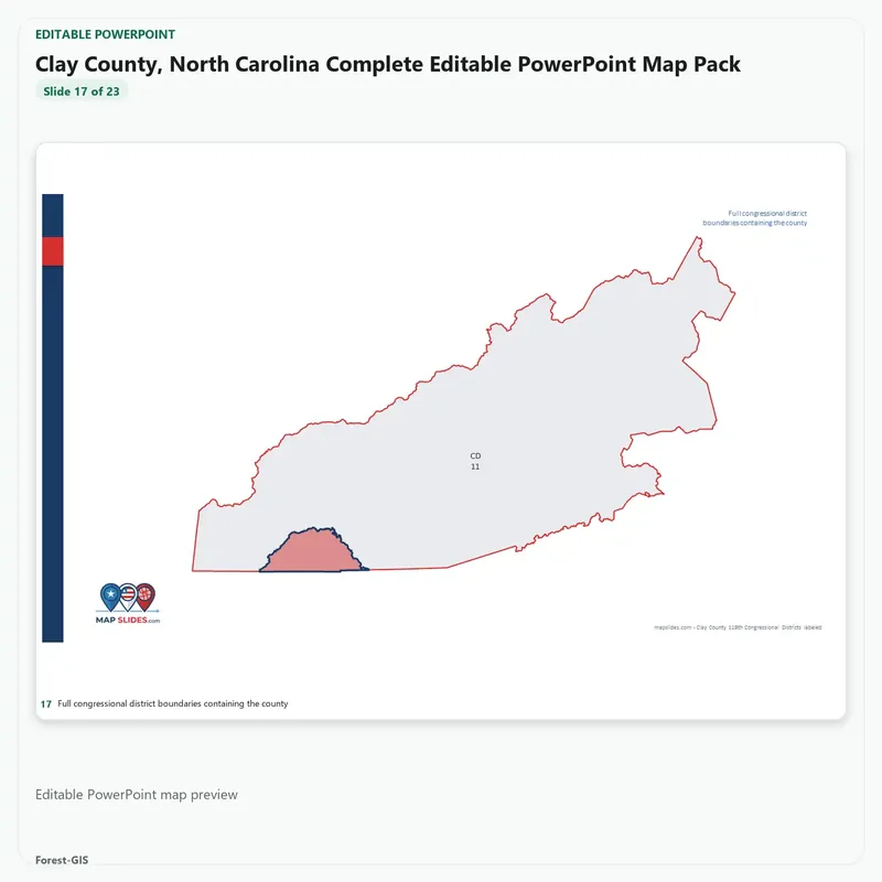 Clay County, North Carolina Editable Map Pack - Image 5