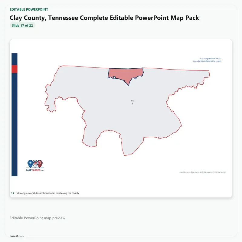 Clay County, Tennessee Editable Map Pack - Image 5