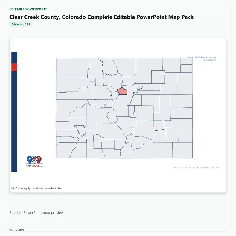 Clear Creek County, Colorado Editable Map Pack - Image 4