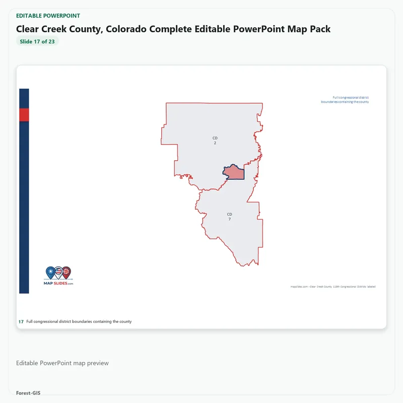 Clear Creek County, Colorado Editable Map Pack - Image 5