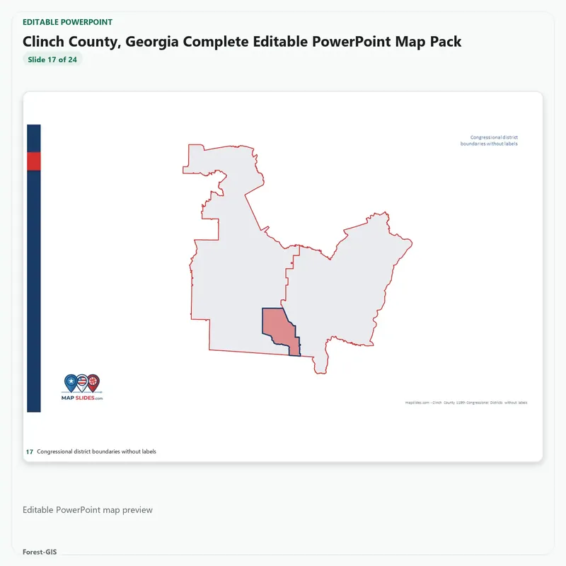 Clinch County, Georgia Editable Map Pack - Image 5