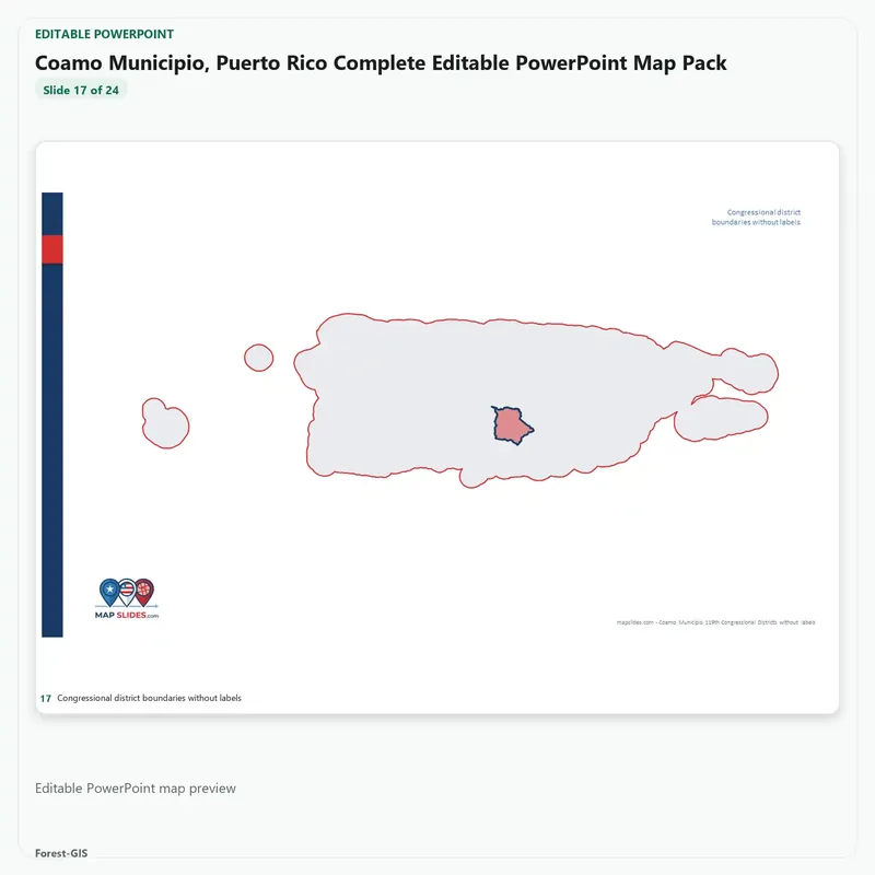 Coamo Municipio, Puerto Rico Editable Map Pack - Image 5