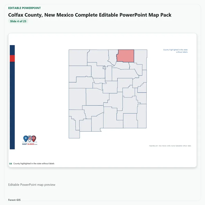 Colfax County, New Mexico Editable Map Pack - Image 4