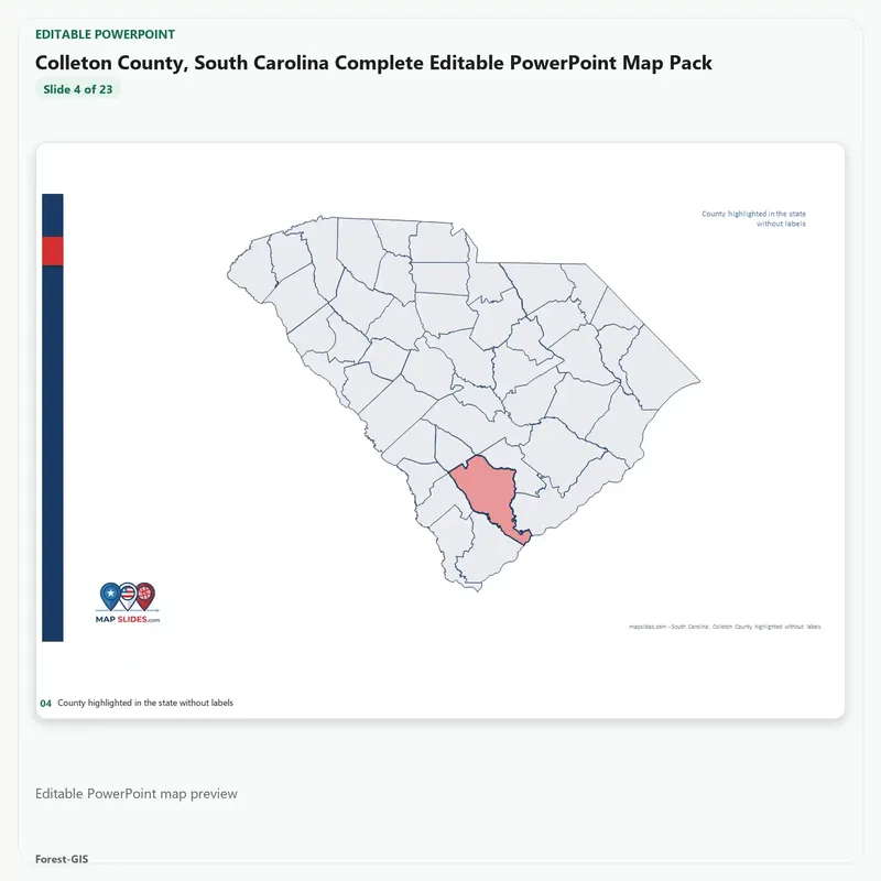 Colleton County, South Carolina Editable Map Pack - Image 4