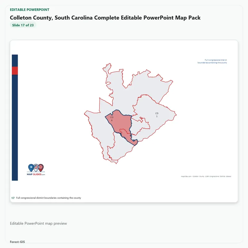 Colleton County, South Carolina Editable Map Pack - Image 5