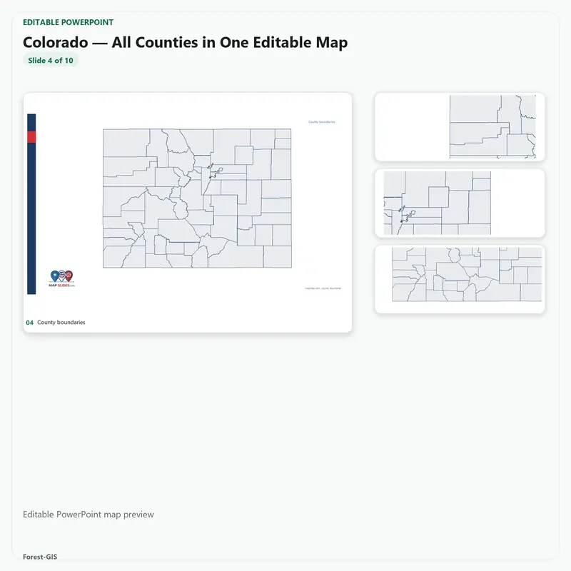 Colorado — All Counties in One Editable Map - Image 4