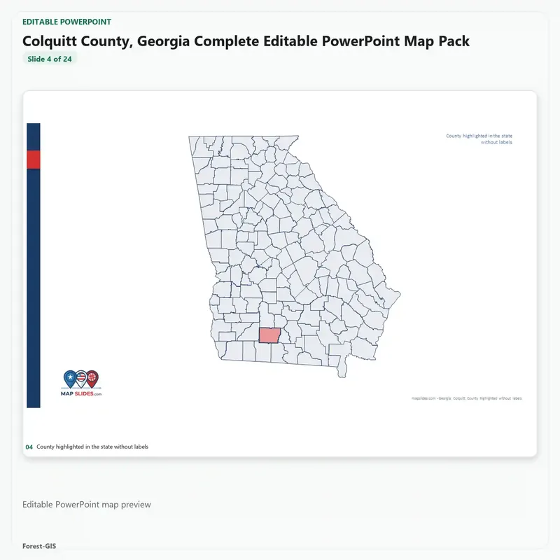 Colquitt County, Georgia Editable Map Pack - Image 4