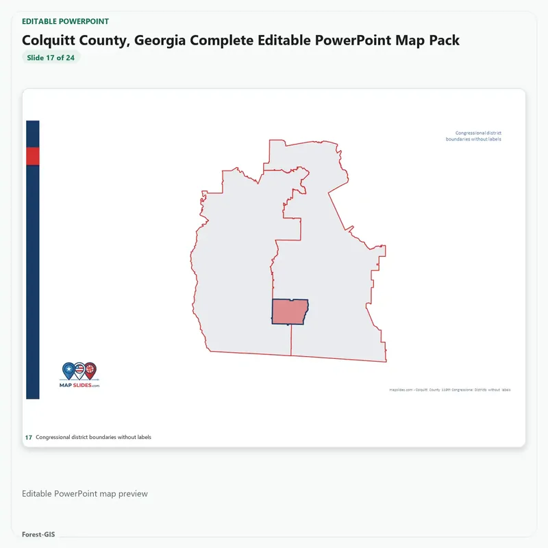Colquitt County, Georgia Editable Map Pack - Image 5