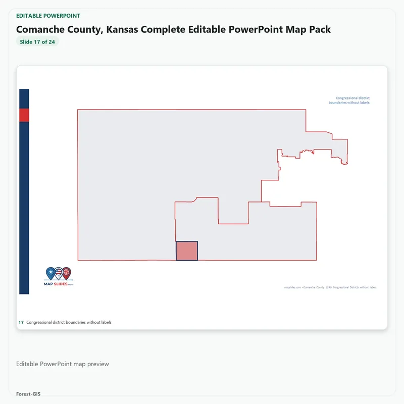 Comanche County, Kansas Editable Map Pack - Image 5