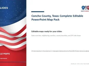 Concho County, Texas Editable Map Pack