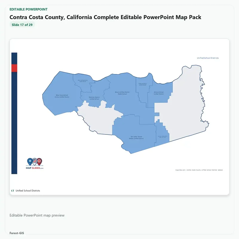 Contra Costa County, California Editable Map Pack - Image 5