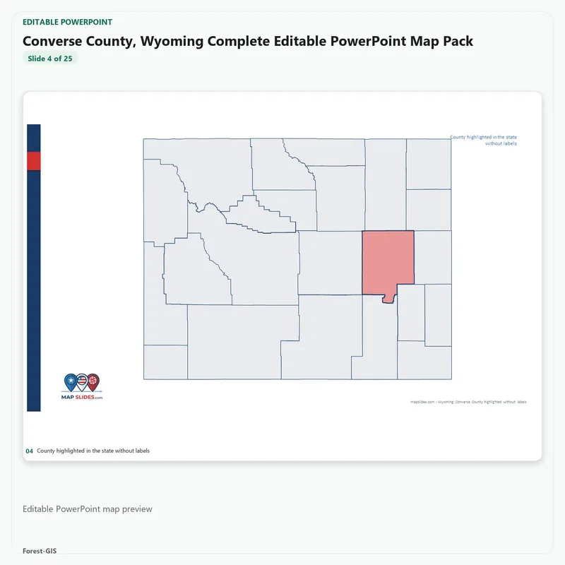 Converse County, Wyoming Editable Map Pack - Image 4