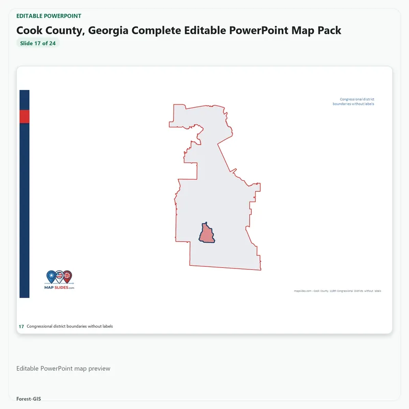 Cook County, Georgia Editable Map Pack - Image 5