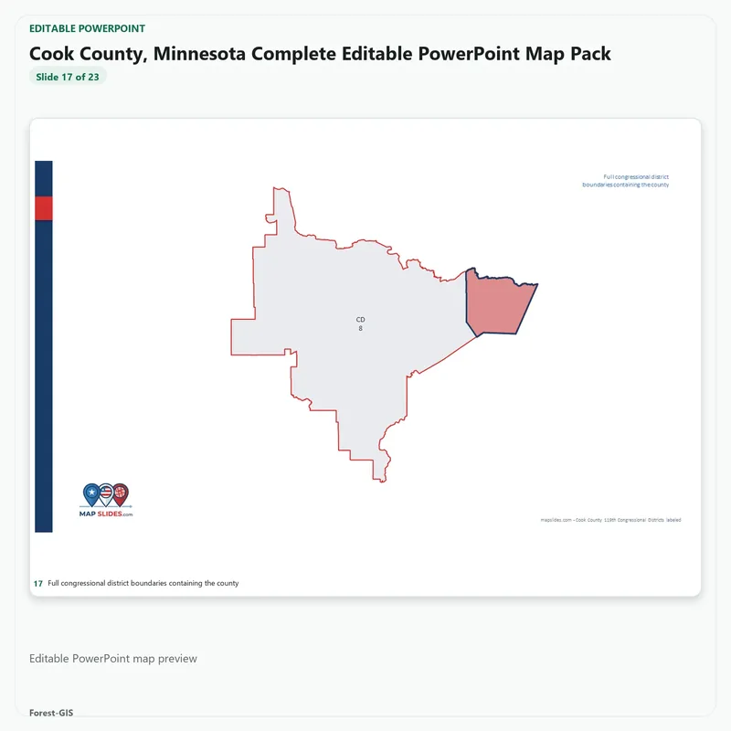 Cook County, Minnesota Editable Map Pack - Image 5