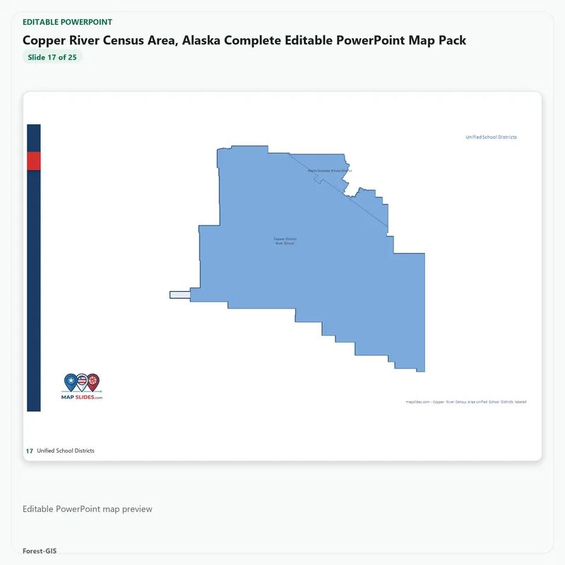 Copper River Census Area, Alaska Editable Map Pack - Image 5