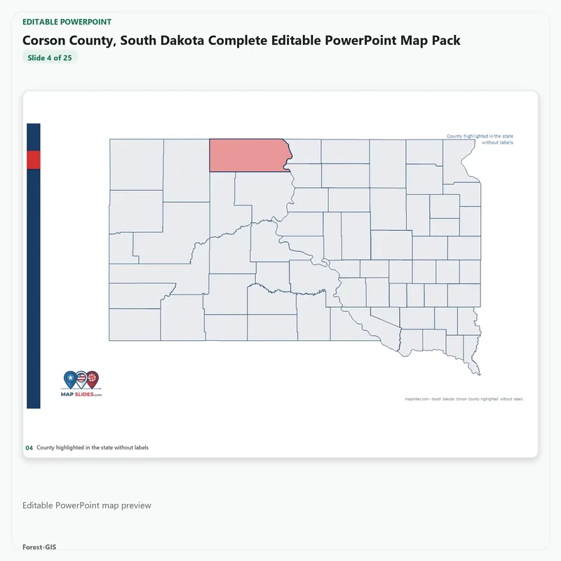 Corson County, South Dakota Editable Map Pack - Image 4
