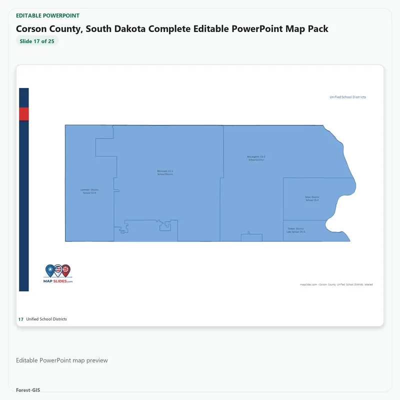 Corson County, South Dakota Editable Map Pack - Image 5