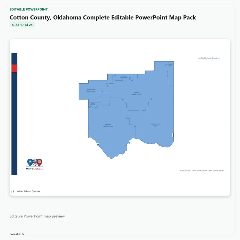 Cotton County, Oklahoma Editable Map Pack - Image 5