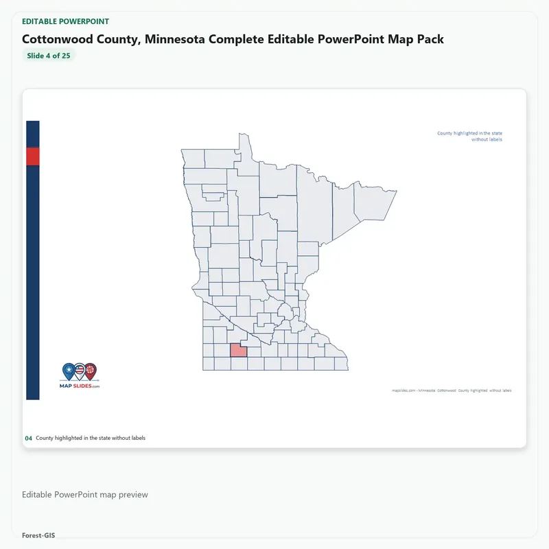 Cottonwood County, Minnesota Editable Map Pack - Image 4