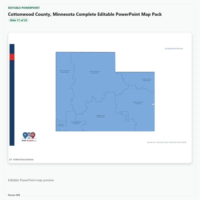 Cottonwood County, Minnesota Editable Map Pack - Image 5