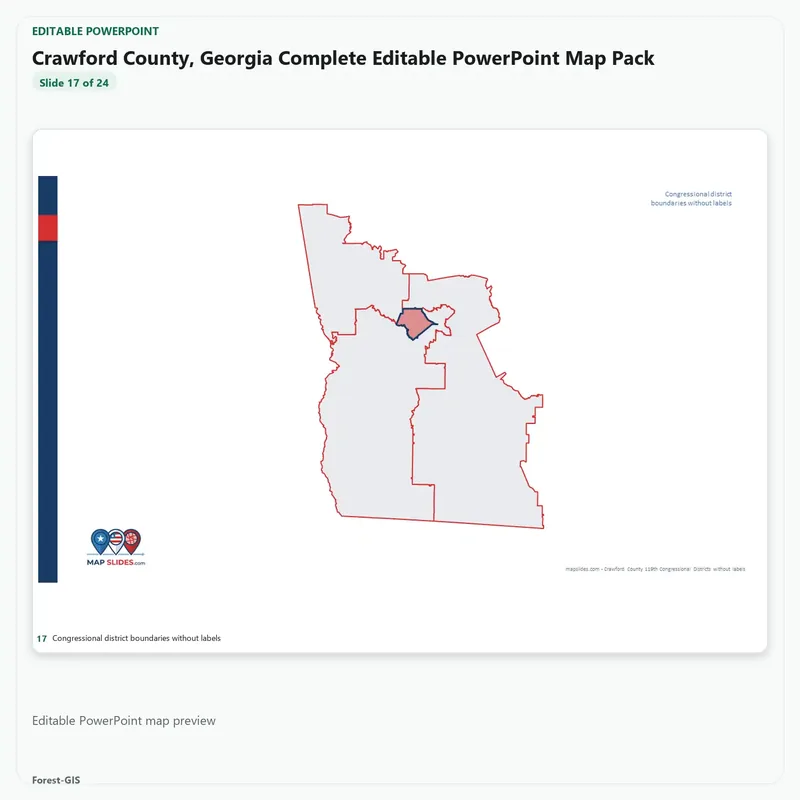 Crawford County, Georgia Editable Map Pack - Image 5