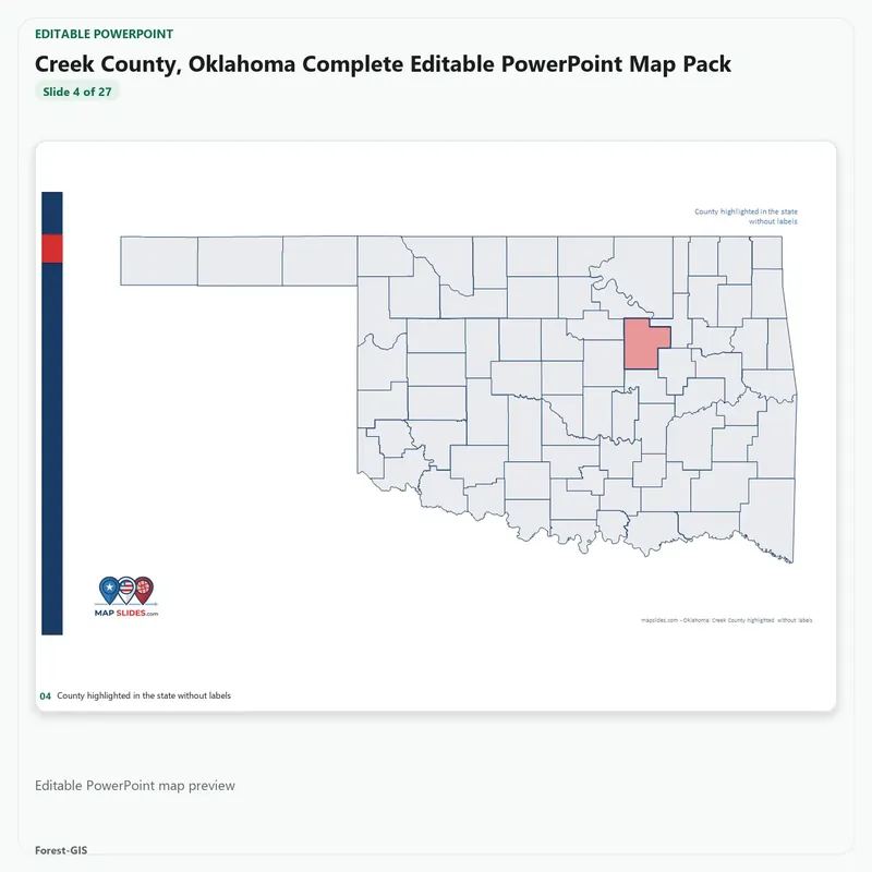 Creek County, Oklahoma Editable Map Pack - Image 4